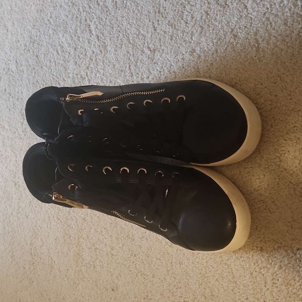 ALDO Black High-Top Women's Wedge Sneakers - Picture 5 of 5